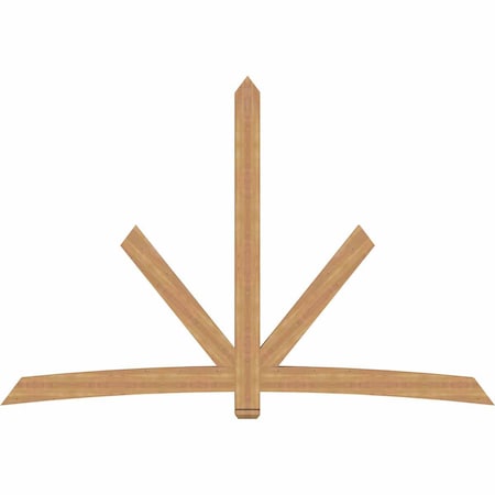 Ekena Millwork Alberta Timber Gable Bracket, Western Red Cedar, 108"W x 72"H x 3 1/2"D x 5 1/2"F, 16/12 Pitch GBW108X72X0406ALB00SWR